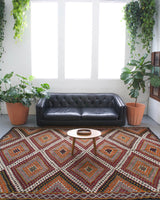   Turkish rug, vintage rug, flat weave, kilim rug, large area rug, square rug, Wild Shaman, Portland, Oregon, rug store, rug shop, local shop,  bright colors, area rug, bold color