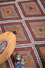  Turkish rug, vintage rug, flat weave, kilim rug, large area rug, square rug, Wild Shaman, Portland, Oregon, rug store, rug shop, local shop,  bright colors, area rug, bold color