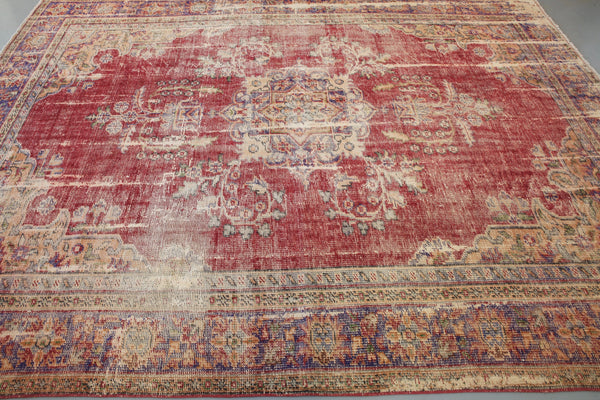 Old Demirci Oushak Rug 7.9ftx10.5ft