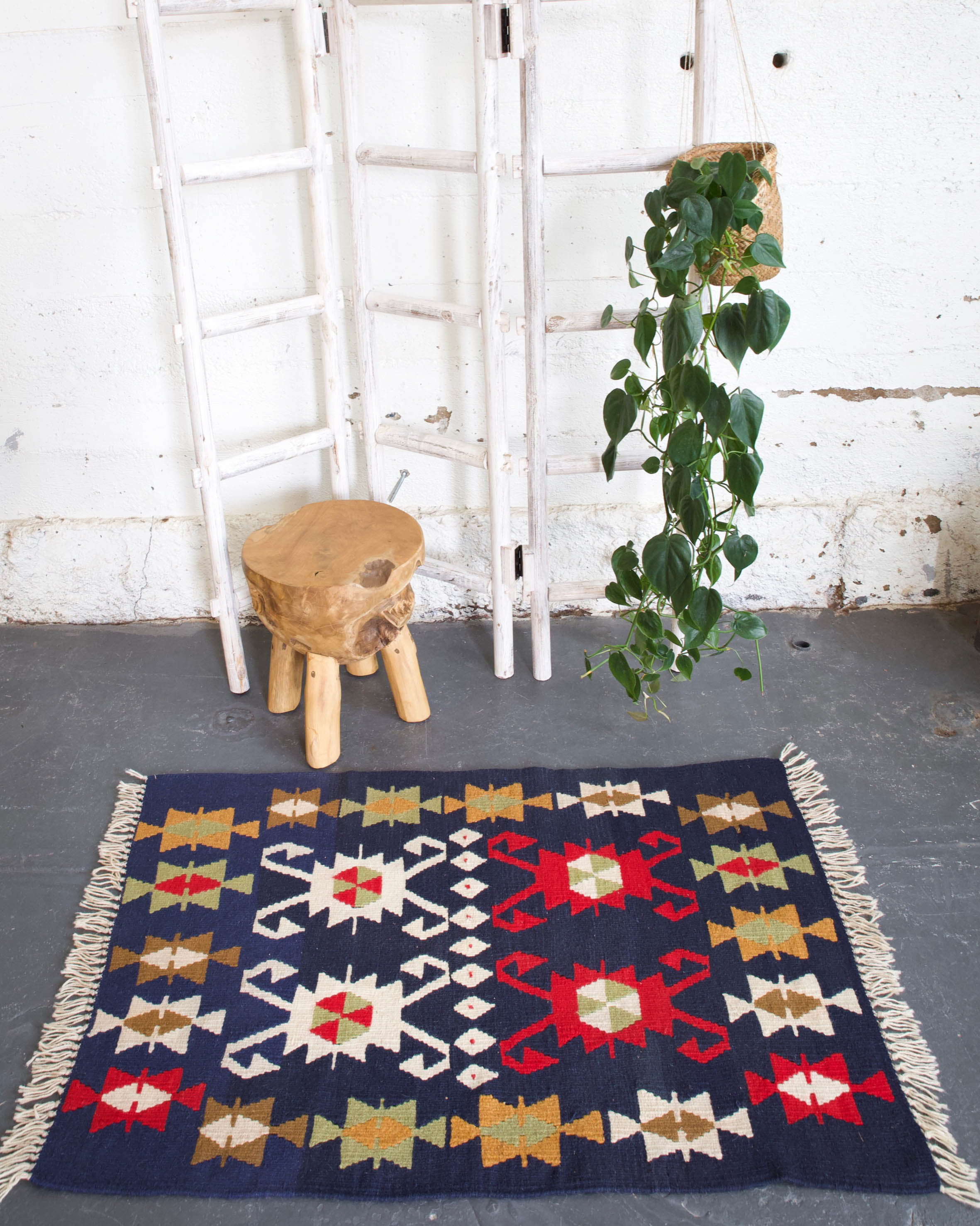 Vintage Mini Turkish Kilim Rug