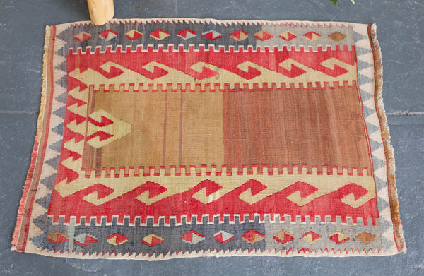 old rug, antique rug, earthy colors, faded colors, turkish rug, vintage rug, flat weave, mini rug, pile rug, Wild Shaman, Portland, Oregon, rug store, rug shop, local shop, kilim rug