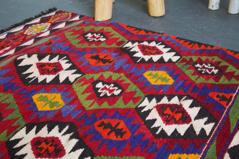 pile rug, Turkish rug, vintage rug, portland, rug shop, bright colors, wild shaman, area rug, red rug, mini rug, bold color, Portland, Oregon, rug store, rug shop, local shop, flat weave, kilim rug