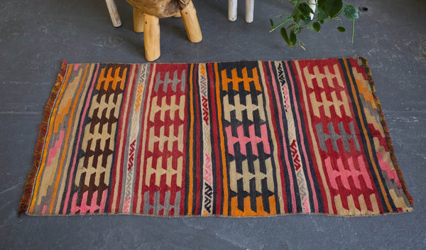 pile rug, Turkish rug, vintage rug, portland, rug shop, bright colors, wild shaman, area rug, red rug, mini rug, bold color, Portland, Oregon, rug store, rug shop, local shop, flat weave, kilim rug