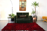 Vintage Filikli Tulu Rug in Maroon 3.10ftx7ft