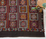 Vintage Anatolian Cicim Kilim Rug 5'6"x6'6"