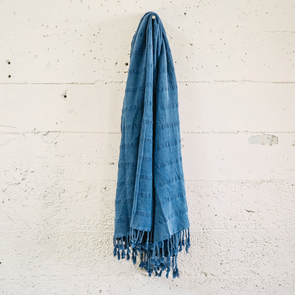 Rustic Pestemal in Indigo